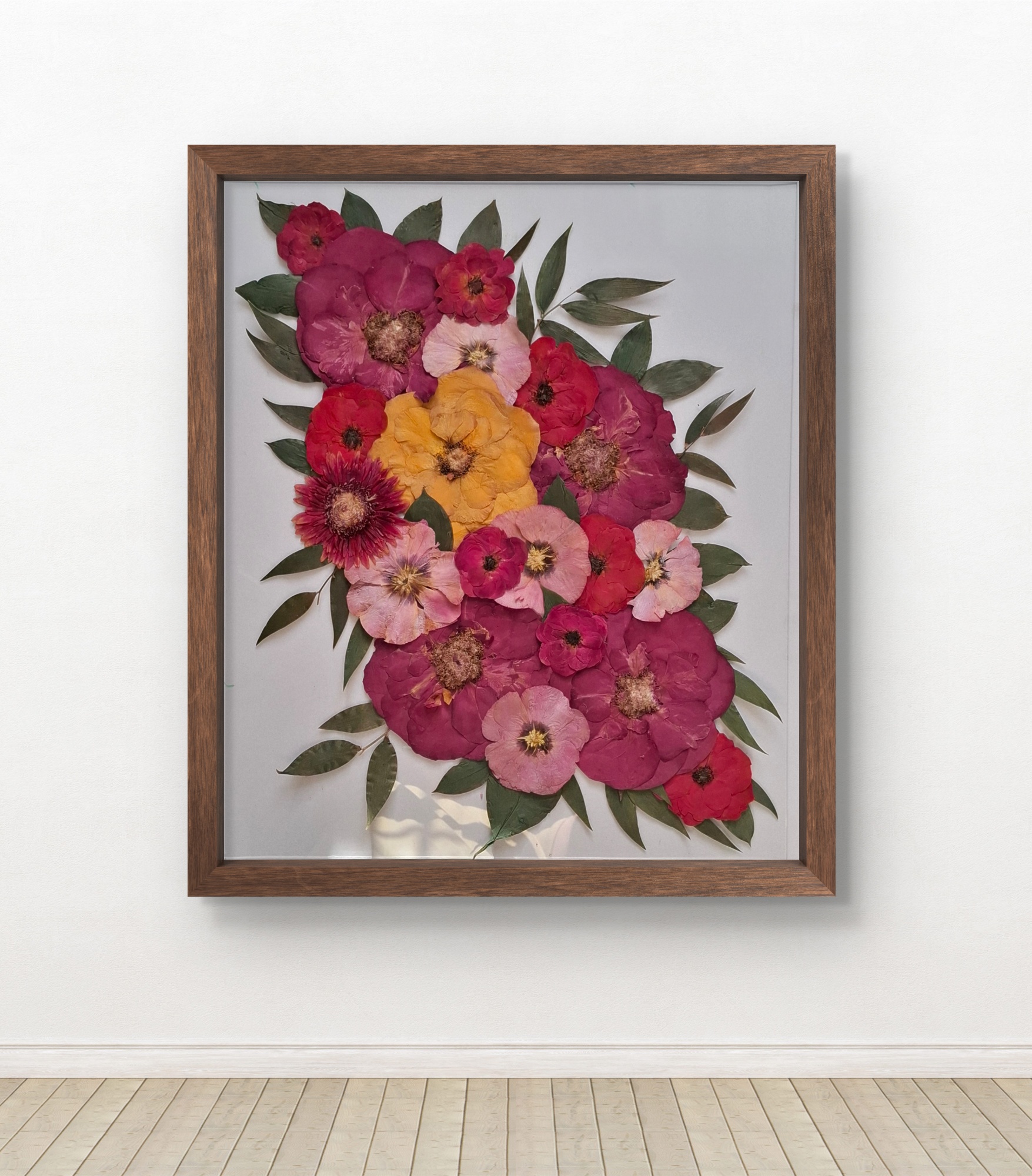 pressed wedding bouquet